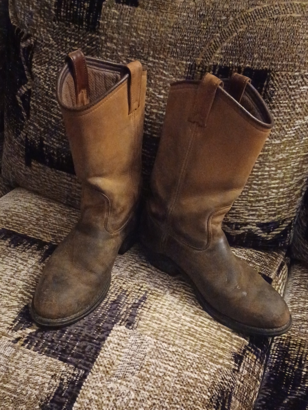 Men's Brown Western Work Boots - Size 7